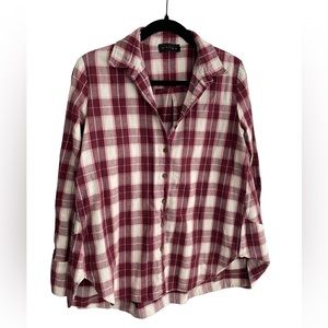 HATCH | Maternity Plaid Top